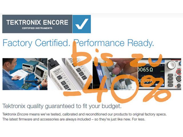 Tek Encore - Tektronix Demogeräte zu günstigsten Preisen